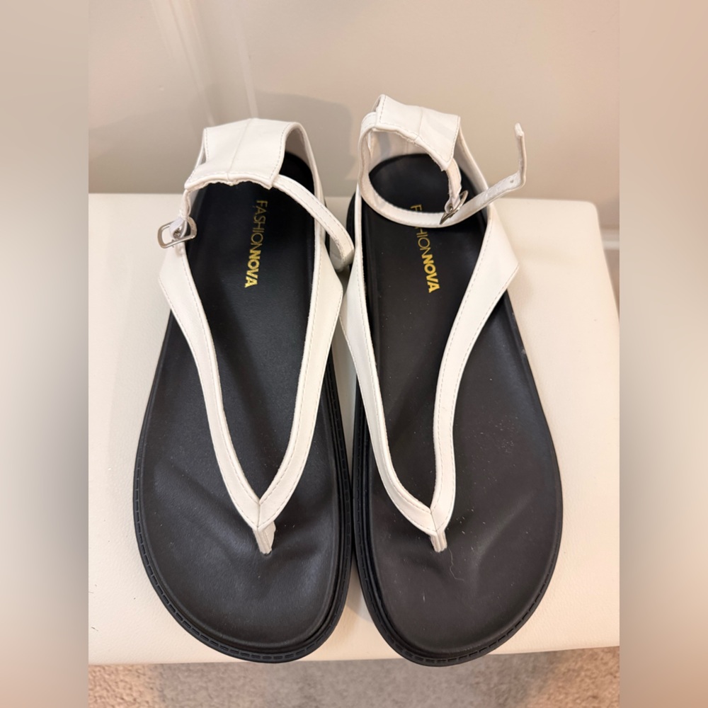 Fashion Nova Black and White Women's Sandals